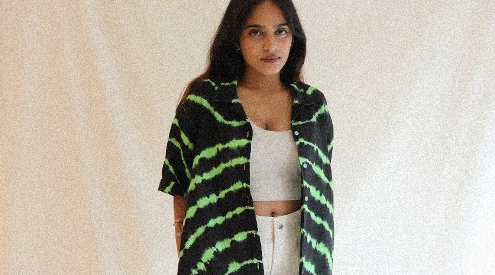 Hemis black and fluro green hemp shirt
